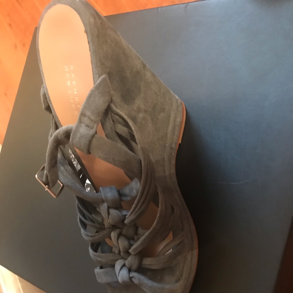 Barney’s suede platform shoes
